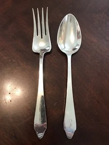 Tiffany & Co. Clinton Sterling Silver Fork and Spoon Serving Set - Picture 1 of 12