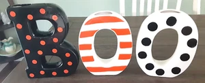Vintage 3er Set Halloween BOO große Buchstaben Wohndeko RAR Transpac sehr schön! - Bild 1 von 15