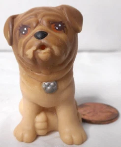 1993 Kenner Littlest Pet Shop Splash Happy Puppies Bulldog Figure Soft Squeeze - Picture 1 of 11