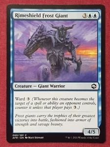 Magic The Gathering AVENTURAS EN REINOS OLVIDADOS ESCUDO DE RIMES ESCARCHA GIGANTE MTG - Imagen 1 de 2