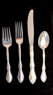  Fontana By Towle Sterling Silver 4 Piece Regular Size Place Setting Beautiful - Image 1 of 4