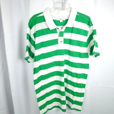 Nuevo sin etiquetas Camisa Polo Five Four Club Para Hombres XL Verde Blanco Rayas Manga Corta Foto 1 de 4