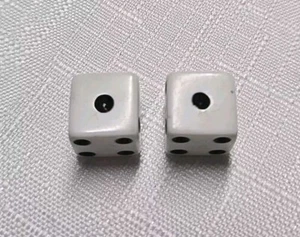 Two Games Dice Small ⅜ In. Miniature Collectible Parts Decor Family Night Active - Picture 1 of 7