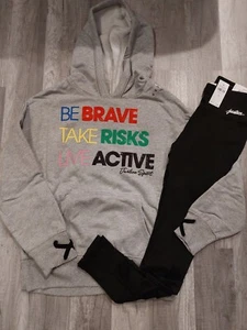 NWT Justice Girls Outfit Sequin Hooded Sweatshirt/ Leggings Size 10 (B3) - Picture 1 of 3