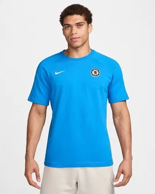 Nike Chelsea FC Travel Top Shirt Soccer Football Sz Large 100% Cotton HQ1556-435 - Image 1 of 4
