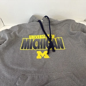 Michigan Wolverines Hoodie Mens Large NCAA Football Pullover Sweatshirt U of M - Picture 1 of 10