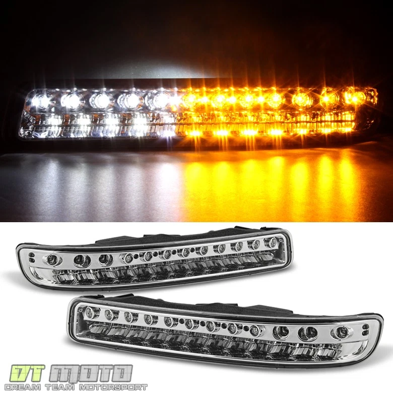 Fits 99-06 Gmc Sierra 00-06 Yukon Led Bumper Corner Marker Parking Signal Lights - Image 1 of 1