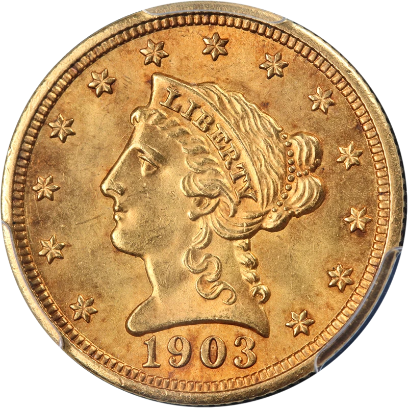 Chapado en Laton ゴールド　Mgs-23 1903 Year Quarter Eagle $2.50 US Gold Coins (Pre - 1933) for sale
