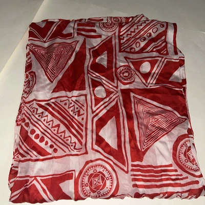 Bufandas Symphony poliéster rojo y blanco hechas en Italia Foto 1 de 4