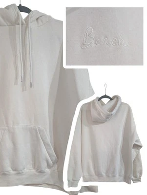 Sudadera con capucha blanca crema XL de BENCH para mujer Foto 1 de 4