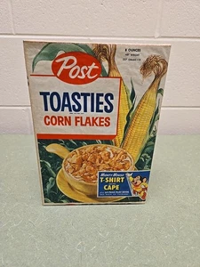 Vintage Post Toasties Corn Flakes Mighty Mouse T-Shirt With Cape - Picture 1 of 6