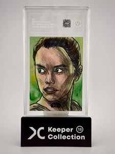 2024 Topps Chrome Star Wars Galaxy 1/1 Sketch of Rey - Bild 1 von 2