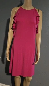 Ann Taylor Womens Ruffle Sleeveless Cocktail Dress Petite Size 6p - Picture 1 of 13