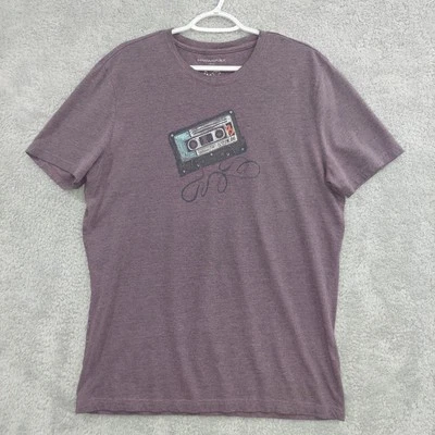 Camiseta Banana Republic Eco Para Hombre Grande Alta Púrpura Jaspeada Cassette Música Camiseta Foto 1 de 4