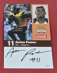 Aarion Penton Auto 2018 Senior Bowl Missouri Tigers signiert RC Los Angeles Rams - Bild 1 von 2