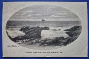 Orr's Island, ME.  Looking Seaward - 1910s Postcard - Picture 1 of 2