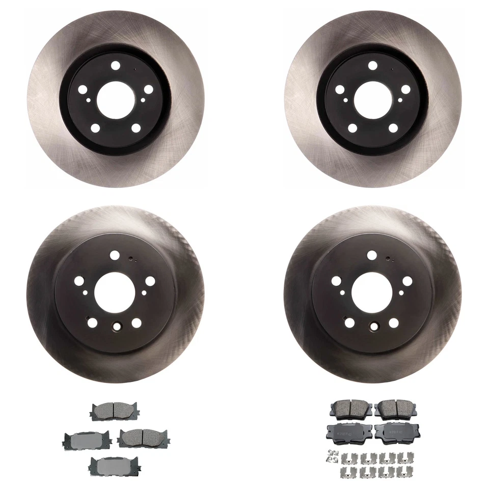 Advics Front Rear Rotor Akebono ProACT Ceramic Disc BrakePad Kit for Camry ES350 - Изображение 1 из 1