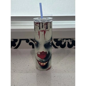 IT Penny-wise Face Horror Halloween Skinny Tumbler HOGG 20oz - Picture 1 of 2