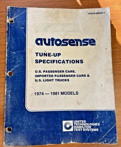 Autosense 1974-1981 Tune-Up Specifications - Hamilton Test Systems - Picture 1 of 10