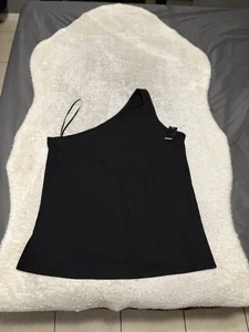 New Torrid Womens Black One Shoulder Tank Top Plus Size 4X 26 Foxy  - Picture 1 of 6