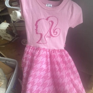 Barbie Size 6-8 Sweater Pink Dress - Picture 1 of 3