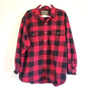 Field & Stream Shirt Red Buffalo Check Flannel Cotton Long Sleeve Size 2XL - Picture 1 of 5