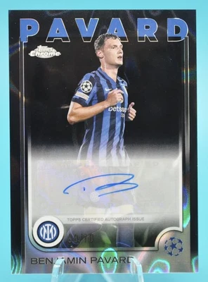 2024-25 Topps Chrome UCC Benjamin Pavard Black Lava Refractor Auto /10 Inter - Image 1 of 2