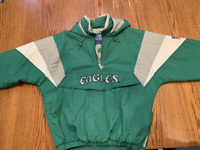 Vintage Philadelphia Eagles Starter Puffer Jacket L 90s NFL 1/2 Zip Insulated.