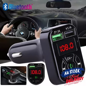 Wireless Radio Car Kit Bluetooth FM Transmitter Dual USB Charger MP3 Player - Picture 1 of 11
