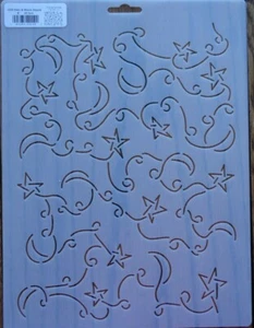 Stencil Quilting Stars & Moons Stipple 8" 20.3cm QC QD9 sew quilt stitch CL - Picture 1 of 1