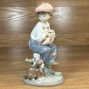 Lladro Figur-- ""Mein bester Freund""--#5401-Junge mit Hund-glasiert - Spanien keine Box - Bild 1 von 6