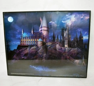 Geek Gear Wizardry Harry Potter Hogwarts Castle At Night Framed Print poster NEW - Picture 1 of 4