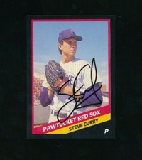 1988 CMC Pawtucket Red Sox signed autograph Steve Curry #7 tough swsw6