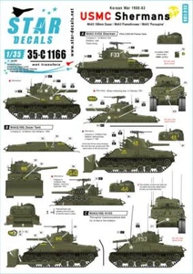 Star Decals 1/35 Korean War USMC Shermans: M4A3 105mm Dozer M4A3 M4A3 35C1166 x - Picture 1 of 3