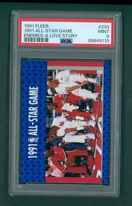 Carta Pallacanestro Fleer 1991 - #233 All-Star Game/Michael Jordan, PSA 9 OTTIME CONDIZIONI - Foto 1 di 2
