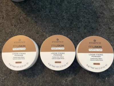 Lot of 3 Essence My Skin Perfector Loose Fixing Powder 50 Deep New, Sealed - Image 1 of 2
