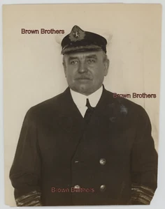 1910s Cunard Ocean Liner Captain Roberts Photo & Glass Camera Negative (2) - Picture 1 of 5