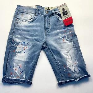 Industrial Indigo MENS 100% AUTHENTIC Light Blue Jean Shorts W32 L33 - Picture 1 of 8