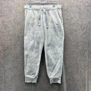 Nike Jogger Women Medium Gray White Sweatpants Fleece Camouflage Tapered Swoosh - Picture 1 of 12