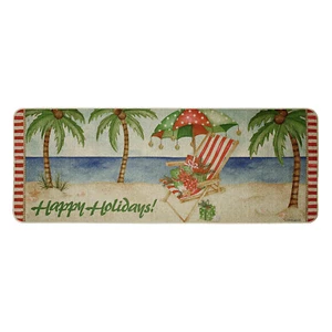 2021 Coconut Tree DoorMat Christmas Decorative Tropical Holiday Welcome Mat - Picture 1 of 9