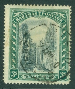 SG 80 Bahamas 1911-19. 3/- negro y verde. CAT £55 usado muy bien - Imagen 1 de 1