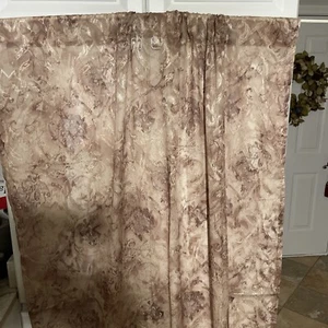 JC Penney Royal Velvet Gold Bronze Multi Rod-Pocket Panel Pair Semi Sheer 50x72 - Picture 1 of 6