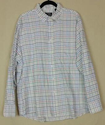 CHAPS Classic Fit Mens Plaid Cotton Blend Long Slv. Dress Shirt 17-17.5 (34/35) - Image 1 of 3