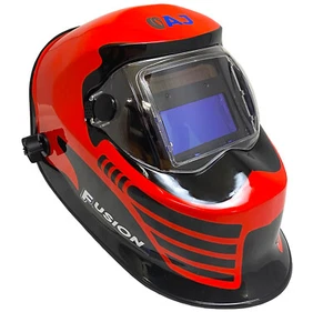 Welding Helmet Red Auto Darkening True Colour Grind Mode Solar DIN 9–13 Shade CE - Picture 1 of 12