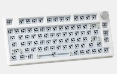 Drop X  Keydous NJ-80 Barebones Wireless RGB Keyboard In White - Image 1 of 4
