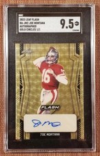 2022 Leaf Gold Circles #BA-JM2 Joe Montana AUTO 49ers Football Card 1/1 SGC 9.5