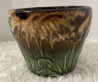 Vintage Robinson Ransbottom Pottery Sunrise/Sunset Design Jardiniere Planter  - Image 1 of 4