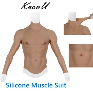 KnowU Fake Chest Fake Muscle Silicone Muscle Suit For Cosplay Crossdresser - Picture 1 of 14