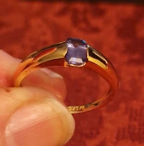 Tansanit Ring Gelbgold ( AAA+ ) - Bild 1 von 3