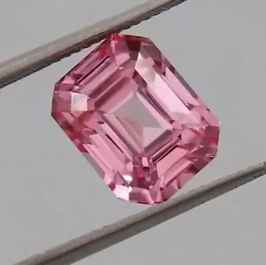 Piedras preciosas sueltas certificadas corte esmeralda morganita rosa claro natural de 9,00 quilates A++ - Imagen 1 de 4